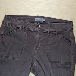 Torrid Womens Brown Crop Aviator‎ Pants 16 Skinny Stretch Twill Utility 36x24.5